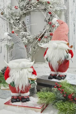 Store 13” Resin Santa Gnome Figurine Christmas Accents