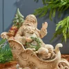 Best 12" Resin Santa In Sleigh Christmas Accents
