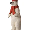 Sale 45" Resin Standing Polar Bear With Scarf Christmas Resin