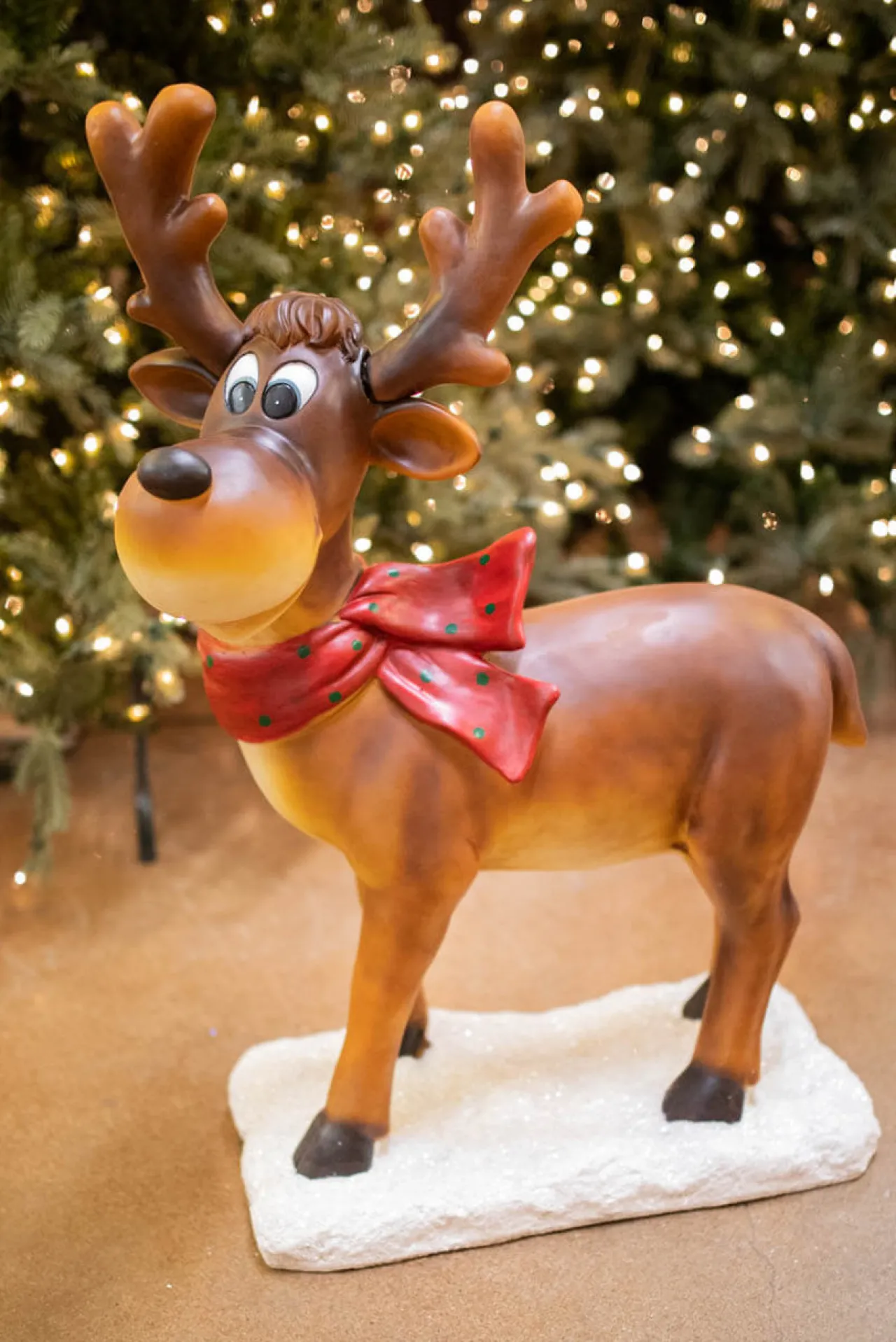 Cheap 38" Resin Whimsical Standing Reindeer Christmas Resin