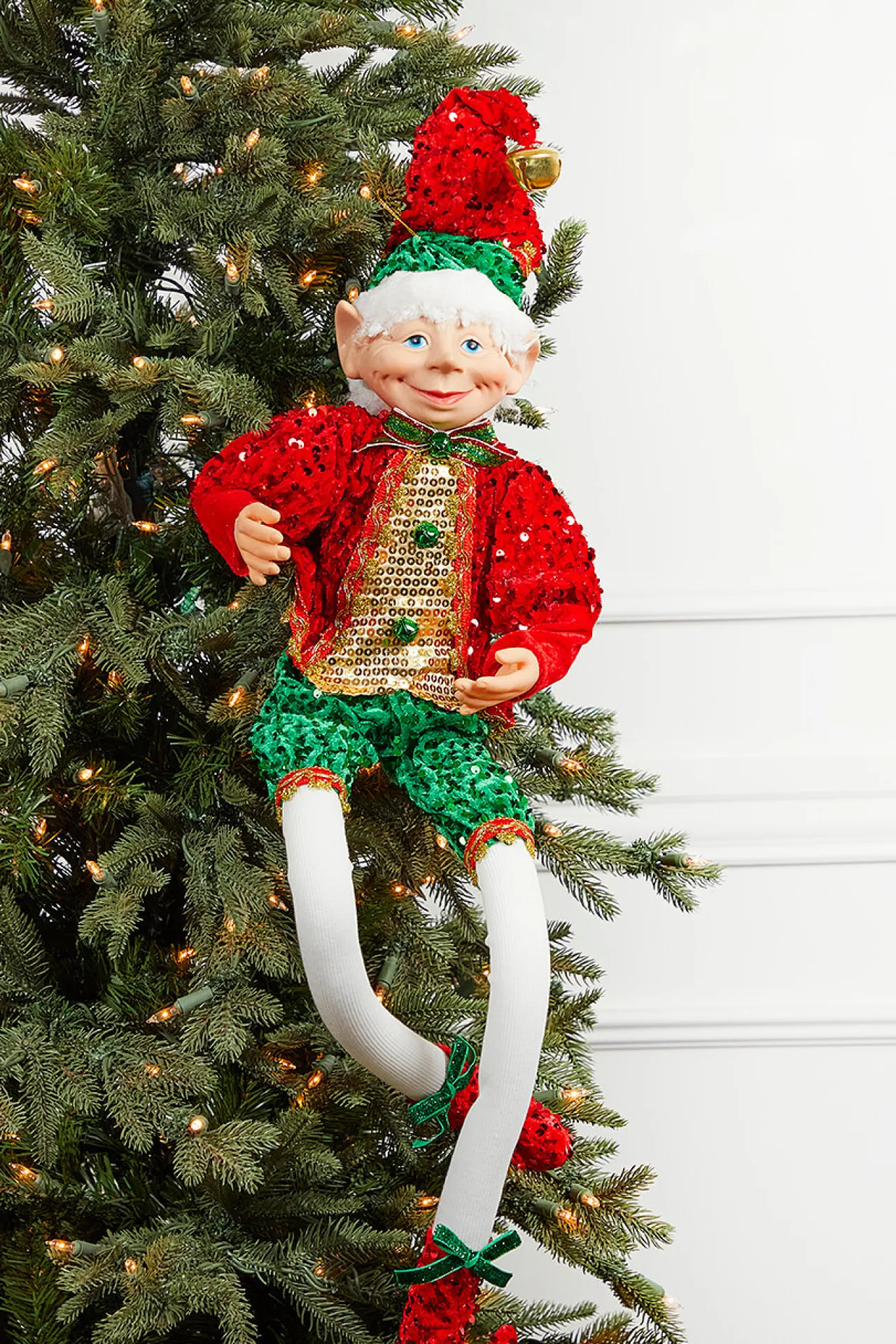 Clearance 30" Sequin Bendable Elf Christmas Accents