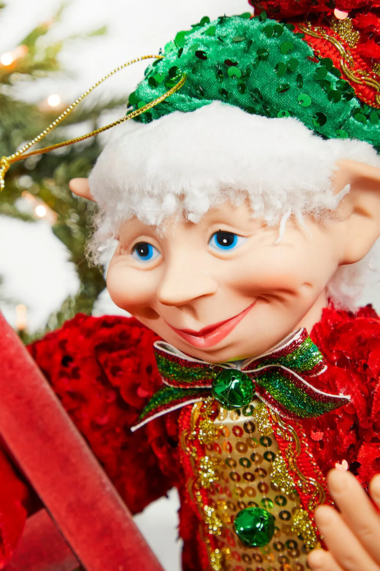 Clearance 30" Sequin Bendable Elf Christmas Accents