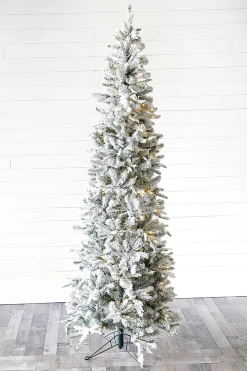 Sale 7.5' Snowcrest Pencil Pine Artificial Christmas Tree With 500 Color-Changing Lights Christmas Trees|Christmas Trees