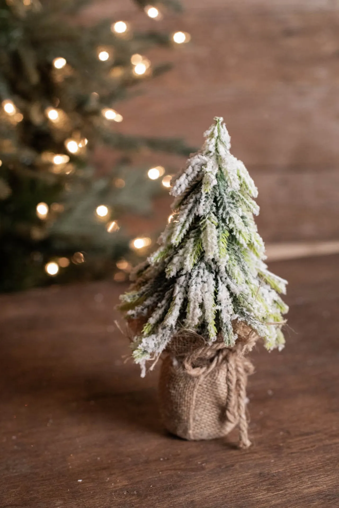 Cheap 9" Snowy Pine Tree Christmas Accents