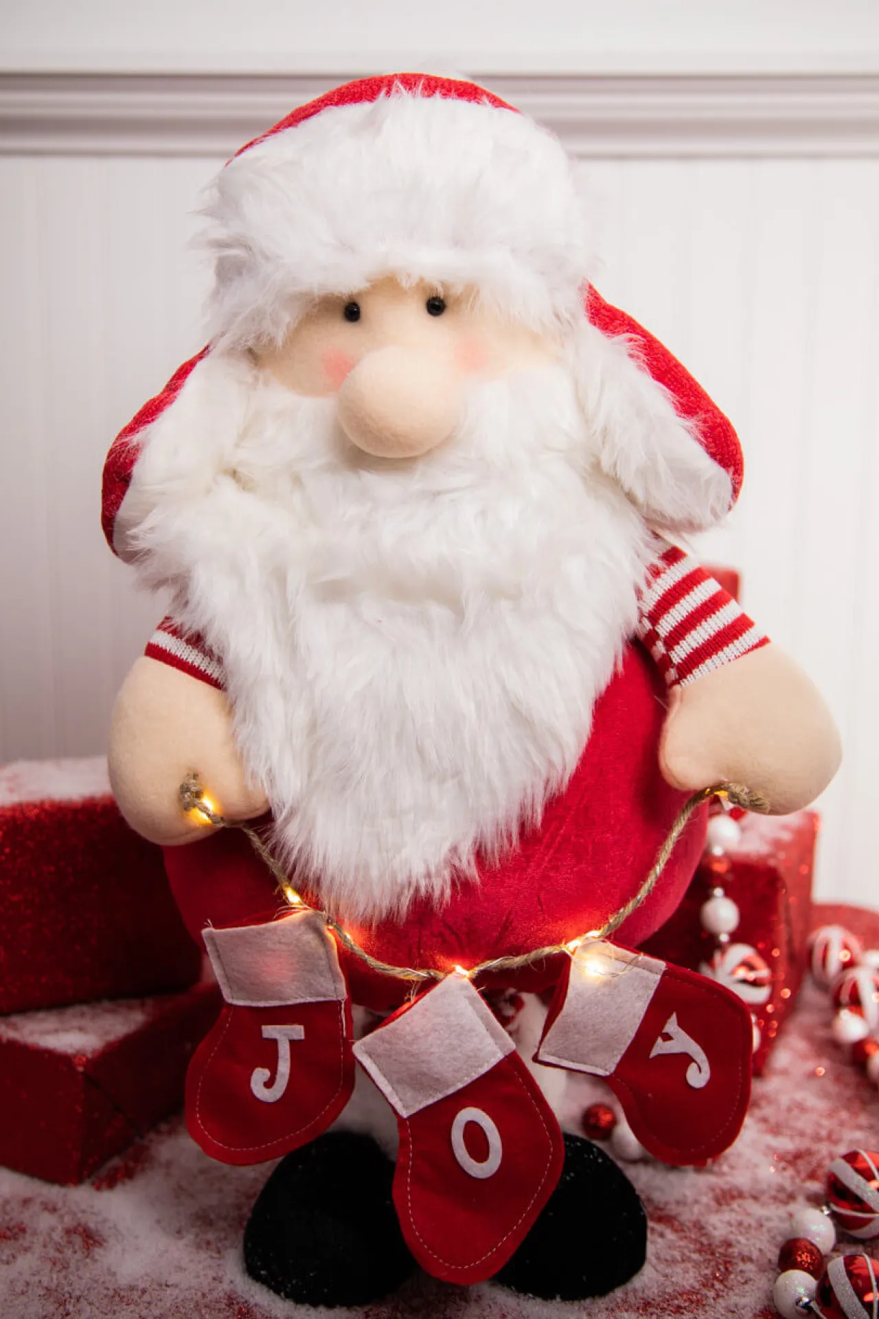 Fashion 20-36” Telescope Long Leg Light Up Santa Figure Christmas Accents