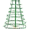 Cheap 4' Twinkling Starry Alpine Tree - Green/Warm White 270 Lights Outdoor Lighting