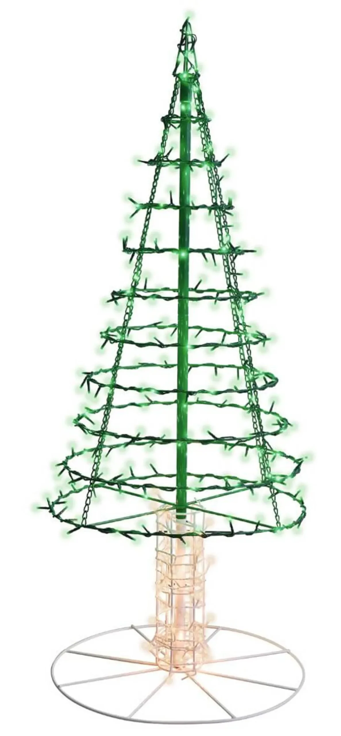 Cheap 4' Twinkling Starry Alpine Tree - Green/Warm White 270 Lights Outdoor Lighting