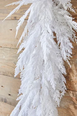 Flash Sale 48" Winter Snowy Cedar Garland Christmas Garlands|Natural Greenery