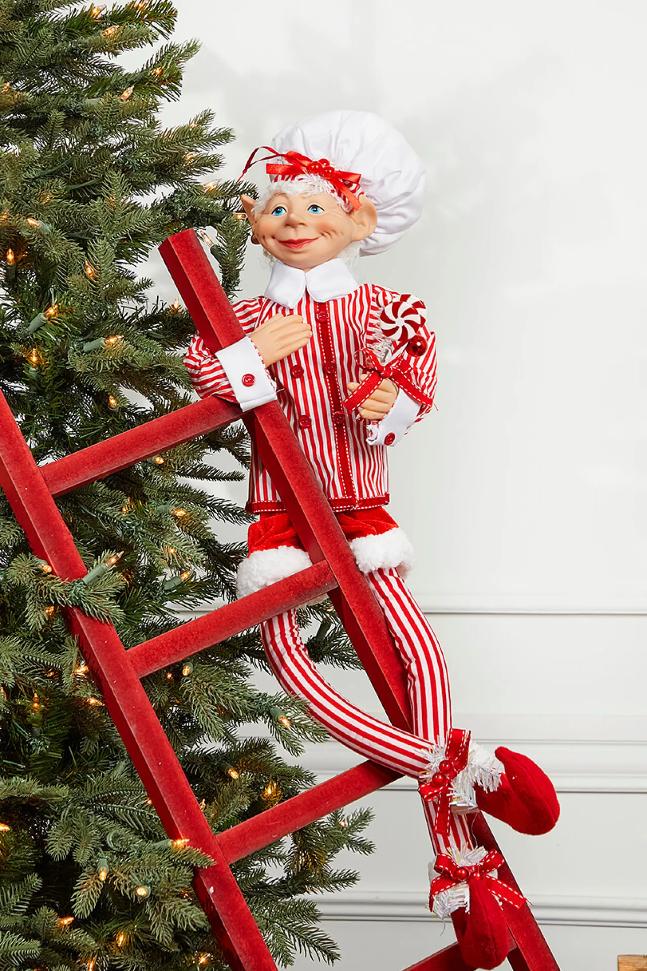 Clearance 32" Wood Antique Christmas Ladder Christmas Accents