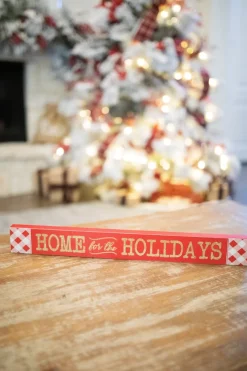 Cheap 23.6 Wood Holiday Block Sign Christmas Accents