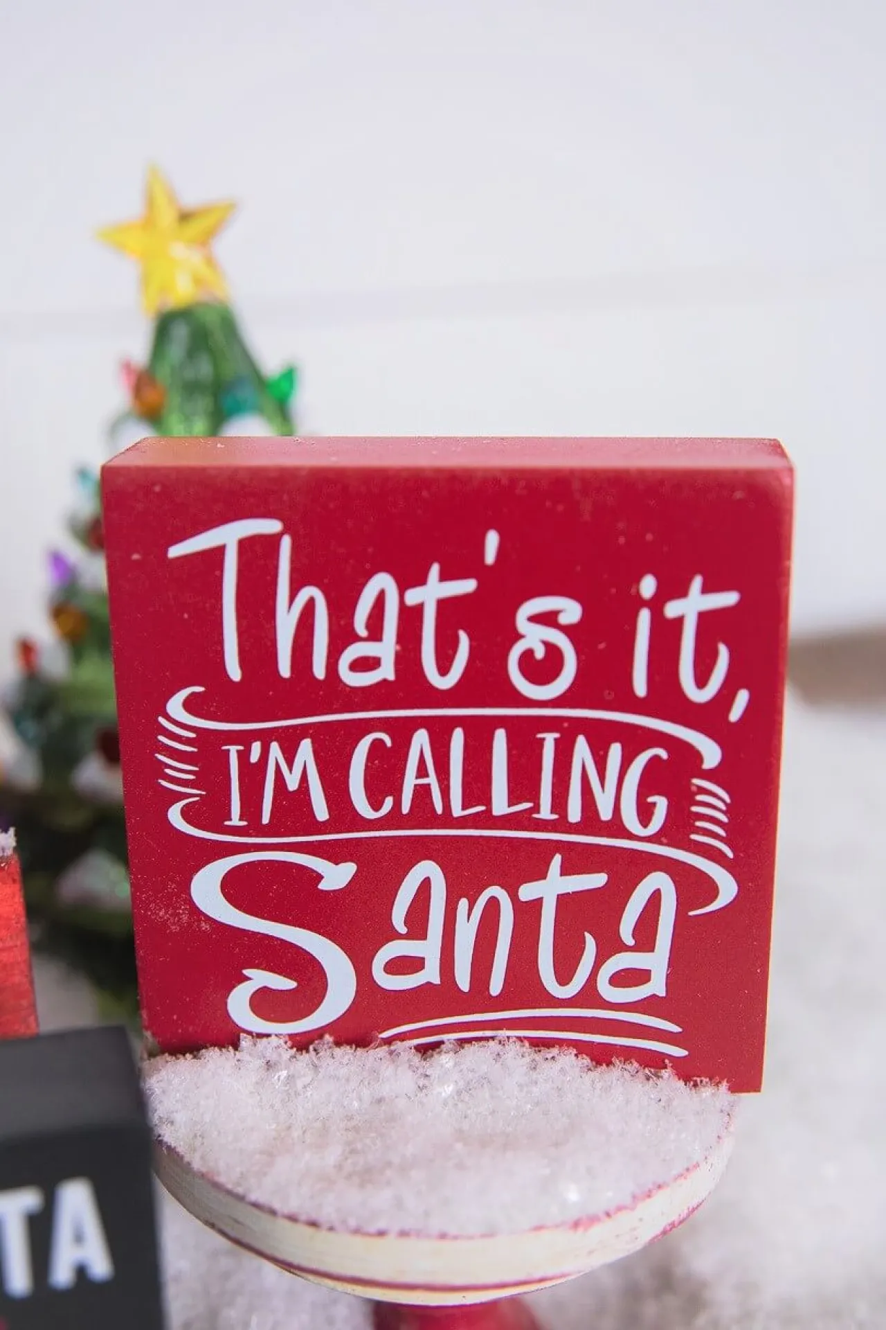 Fashion 4” Wood Holiday Sign Christmas Accents