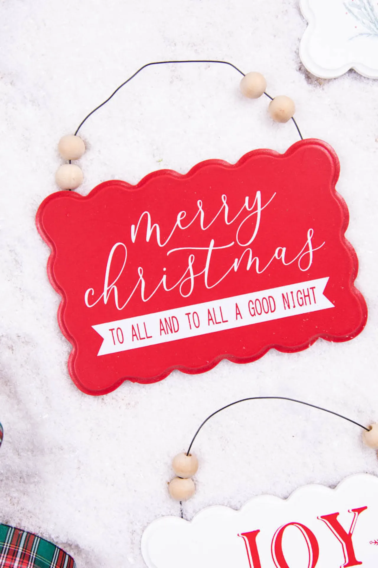 Discount 6.6” Wood Holiday Sign Ornament Christmas Accents
