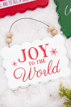Discount 6.6” Wood Holiday Sign Ornament Christmas Accents