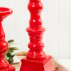 Cheap 14" Wood/Metal Candle Stand Christmas Accents