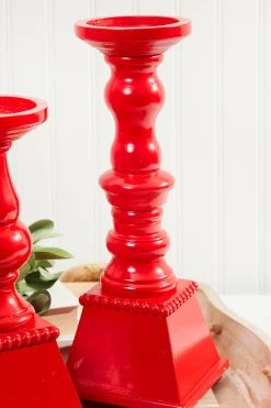 Cheap 14" Wood/Metal Candle Stand Christmas Accents