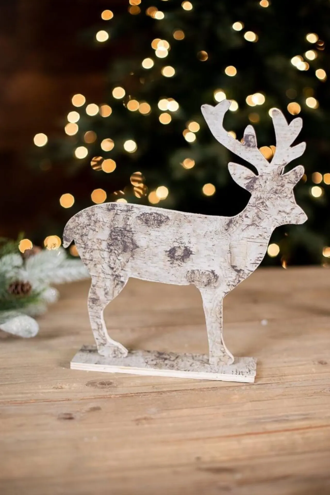 Best Birch Paper Standing Deer Christmas Accents