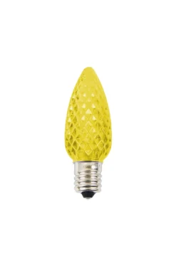 Cheap C9 Minleon LED SMD Bulb (25 Bulbs/box) - Faceted, Yellow Outdoor Lighting
