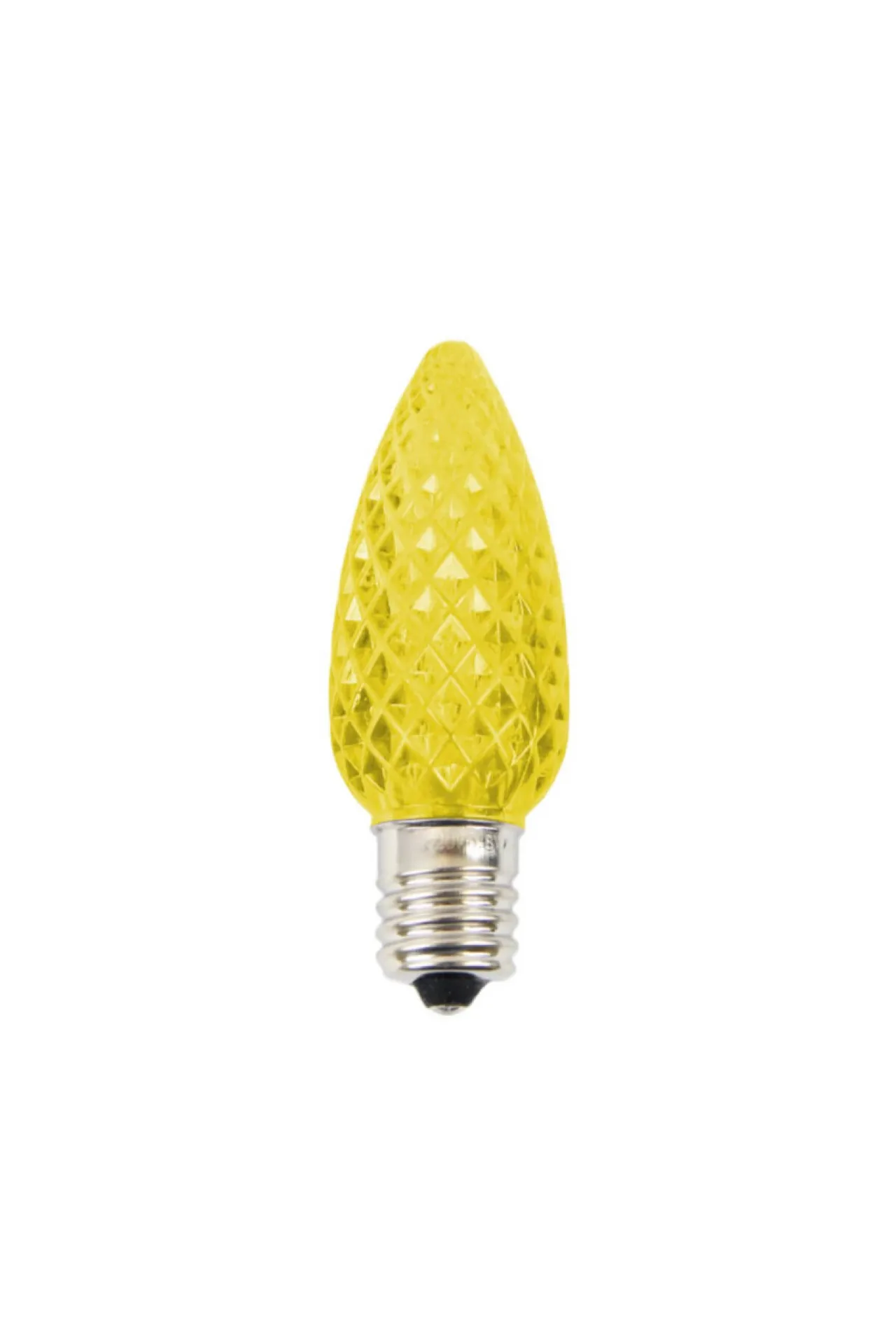 Cheap C9 Minleon LED SMD Bulb (25 Bulbs/box) - Faceted, Yellow Outdoor Lighting