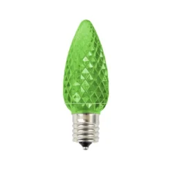 Best C9 Platinum Elite LED SMD Bulb (25 Bulbs/bag) - Faceted, Green Bulbs|Outdoor Lighting