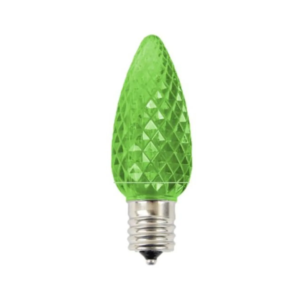 Best C9 Platinum Elite LED SMD Bulb (25 Bulbs/bag) - Faceted, Green Bulbs|Outdoor Lighting