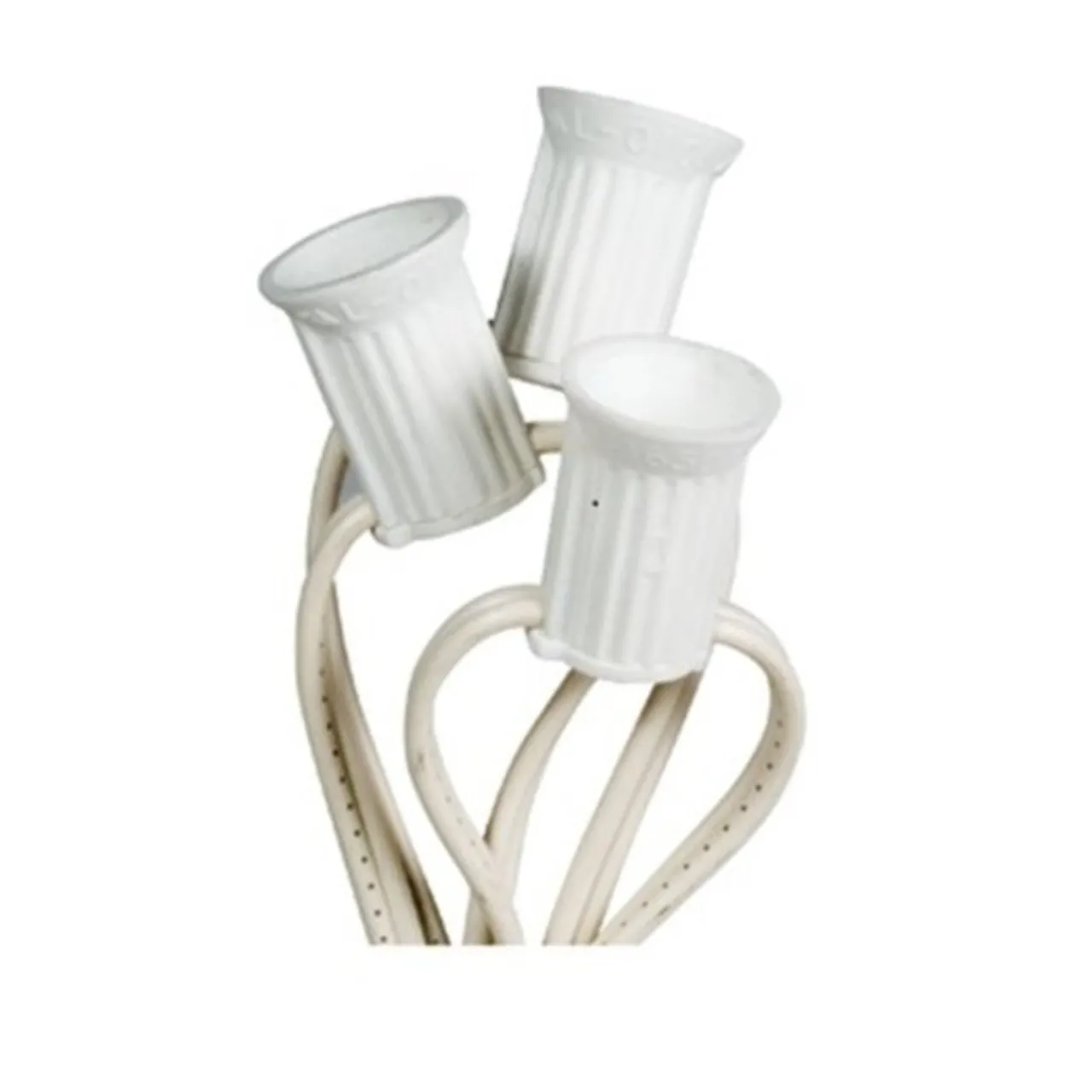 Hot C9 Socket Cord - 100' 12" Spacing (White Wire) Accessories|Cords