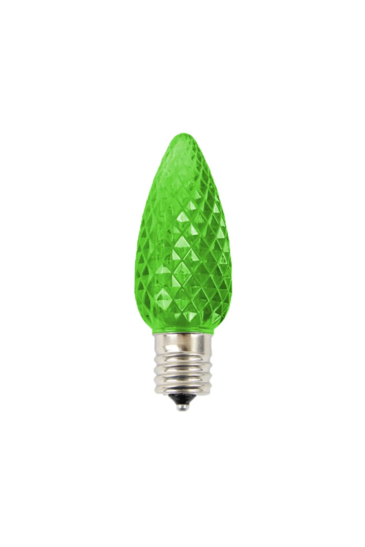 Best C9 Wonderful LED SMD Bulb (25 Bulbs/bag) - Faceted, Green Bulbs|Outdoor Lighting
