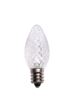 New C7 Wonderful LED SMD Bulbs (25 Bulbs/bag) - Faceted, Cool White Outdoor Lighting