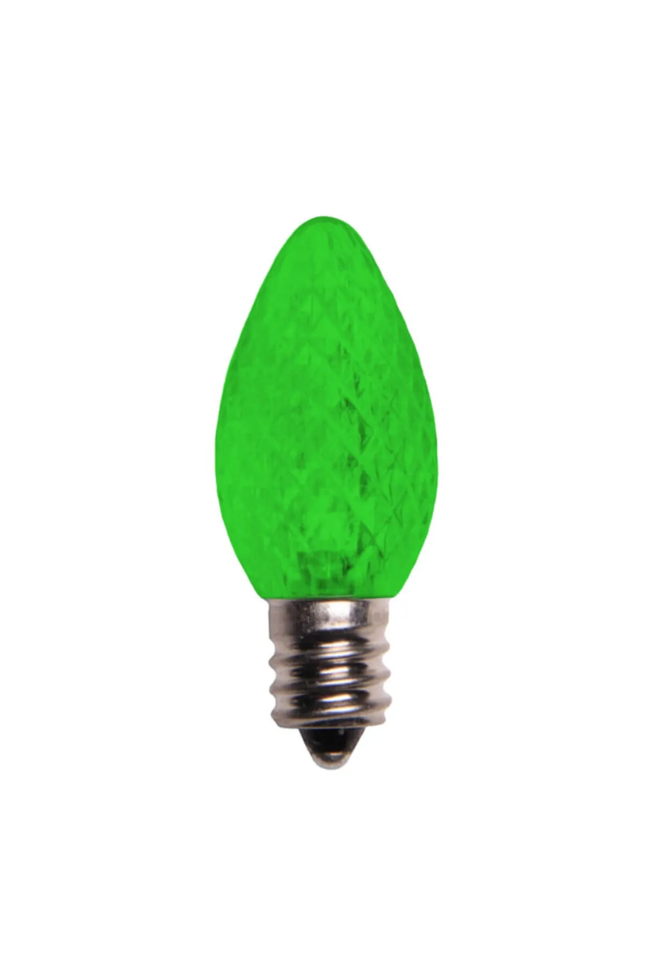 Best C7 Wonderful LED SMD Bulbs (25 Bulbs/bag) - Faceted, Green Outdoor Lighting