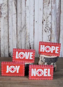 Store Christmas Words Block Christmas Accents