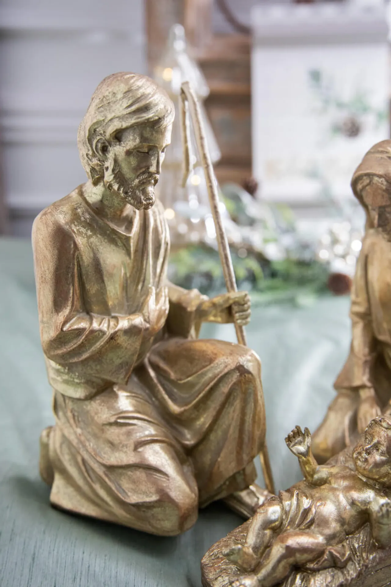 New Elegant Nativity Set - 3 Pieces Christmas Accents