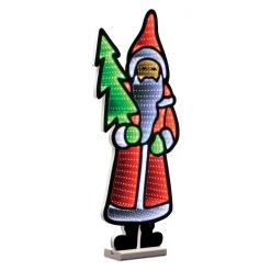 Hot 23.5"H Santa With Tree Infinity Light Infinity Lights|Indoor Lighting