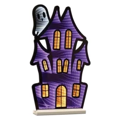 Clearance 23.5"H Haunted House With Ghost Infinity Light Infinity Lights|Indoor Lighting