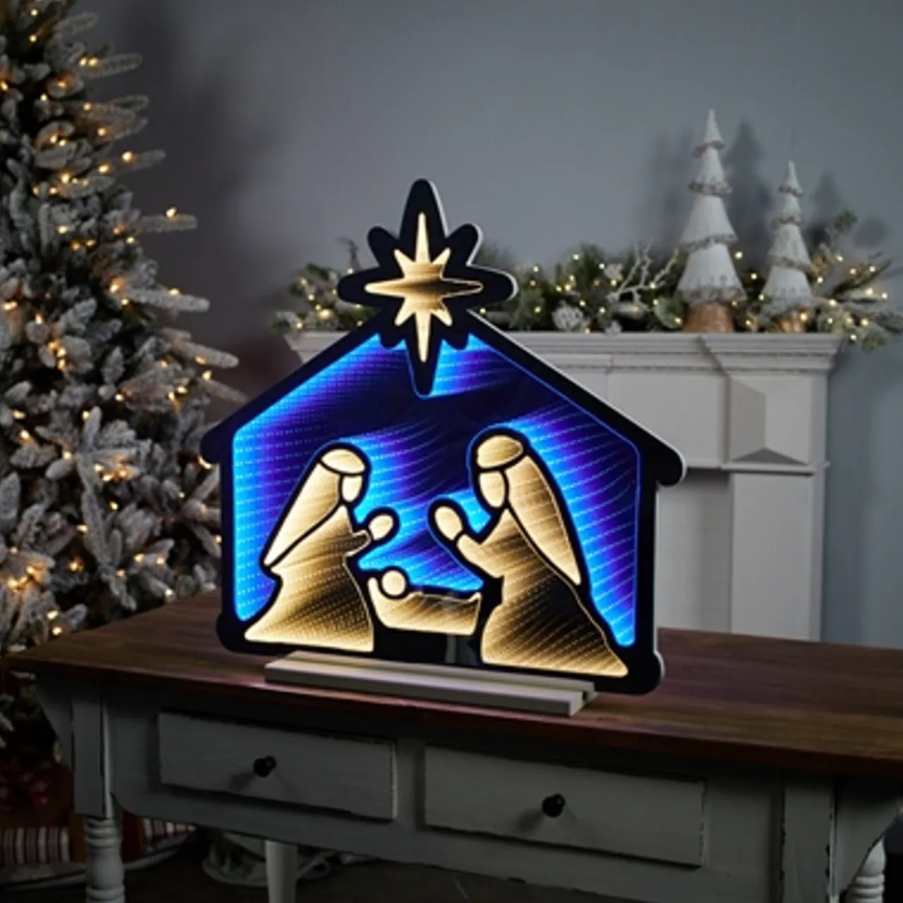 New 24.5"H Holy Family Infinity Light Infinity Lights|Indoor Lighting