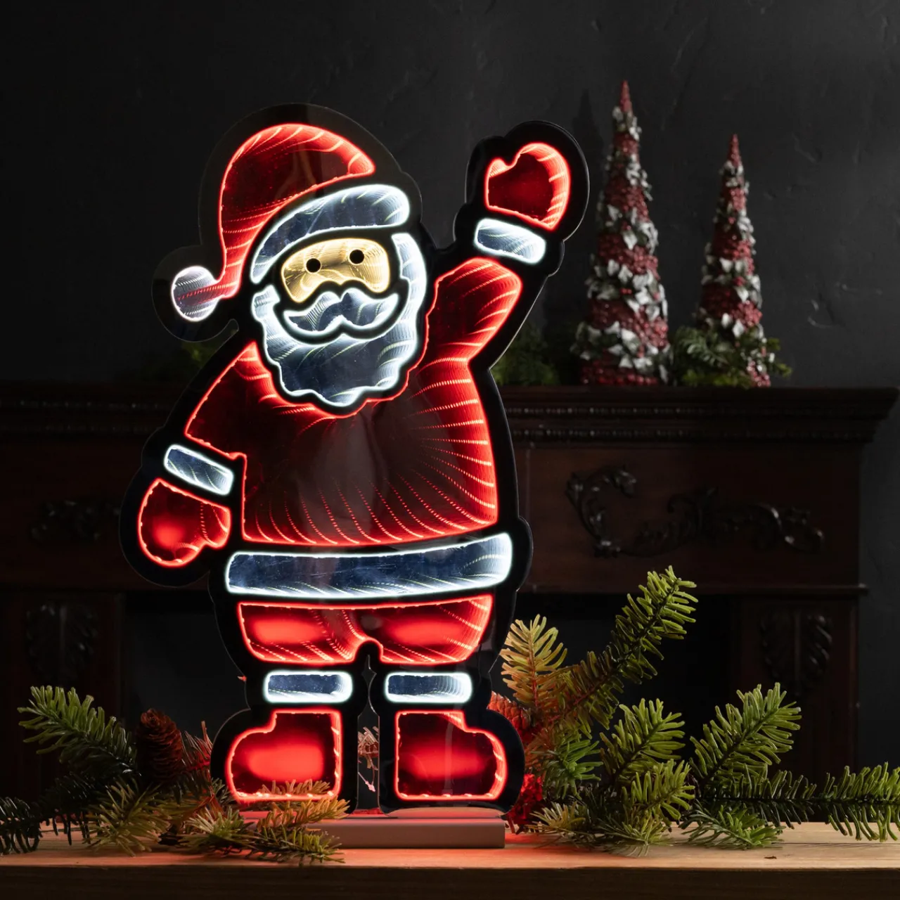 Discount 22.5"H Santa Infinity Light Infinity Lights|Indoor Lighting