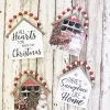 Store 7.5”H Snowman Wall Hanging With Beaded Hanger Christmas Accents