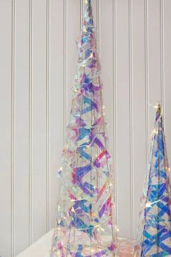 New LED Iridescent Trees (Battery Operated) - Set Of 2 Christmas Accents