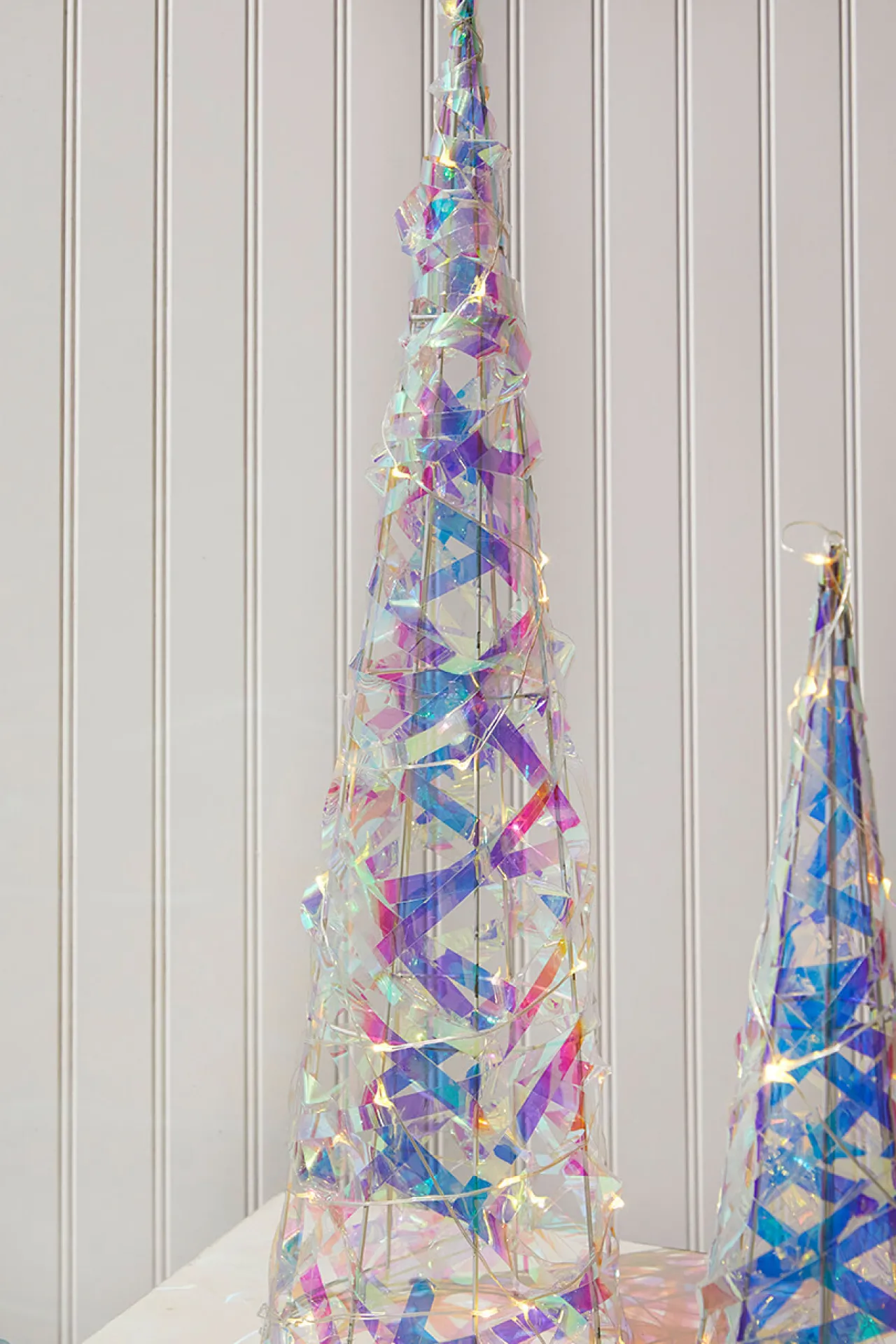 New LED Iridescent Trees (Battery Operated) - Set Of 2 Christmas Accents