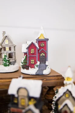 Best Sale Lighted Holiday House With Battery Powered LEDs Christmas Accents