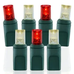 Discount 5mm Warm White/Red - 70L 4" Spacing Light Strands|Outdoor Lighting