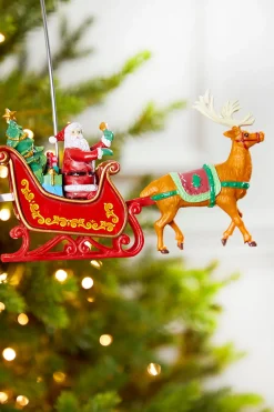 Outlet Mr. Christmas Santa's Sleigh Tree Topper Christmas Accents