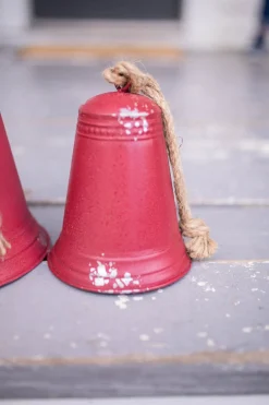 Cheap Red Tin Bells - Set Of 3 Christmas Accents