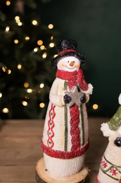 Sale Resin Knit Snowman Christmas Accents
