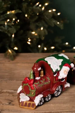 Cheap Resin Santa Train - Set Of 3 Christmas Accents