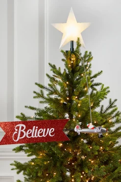 Fashion Santa's Biplane Tree Topper Christmas Accents